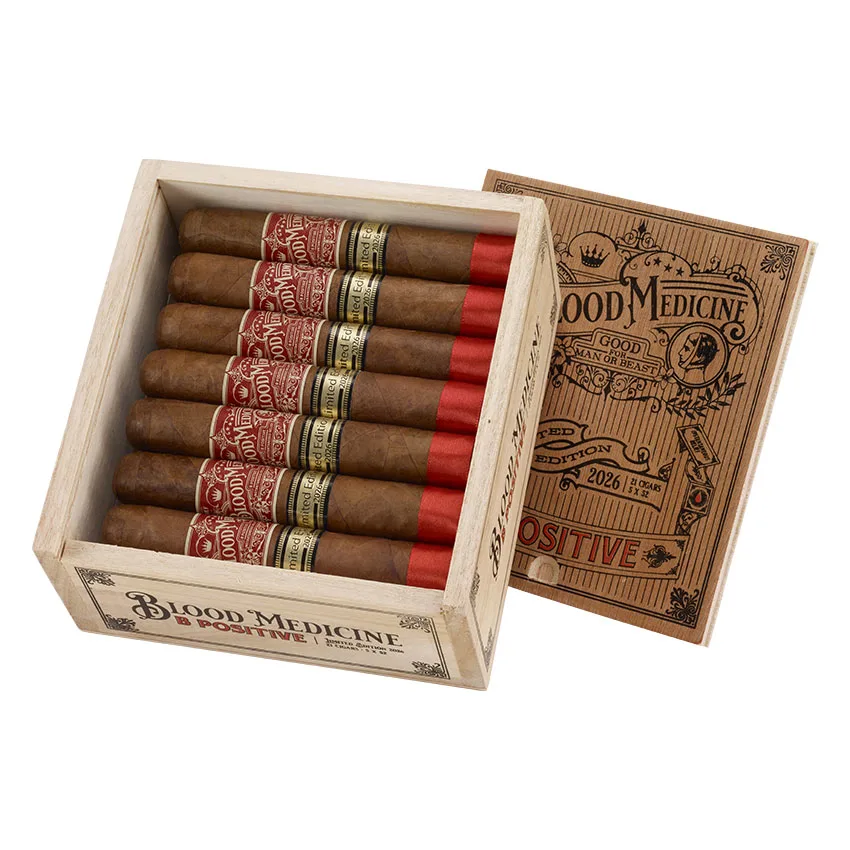 Crowned Heads Blood Medicine B Positive 5x52 LE 2026 Maduro | Robusto | Box of 21