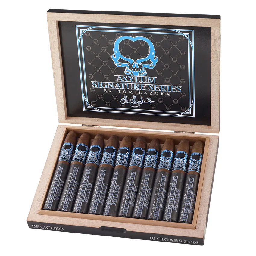 Asylum Signature Series by Tom Lazuka Belicoso 6 x 54 Maduro | Belicoso | Box of 10