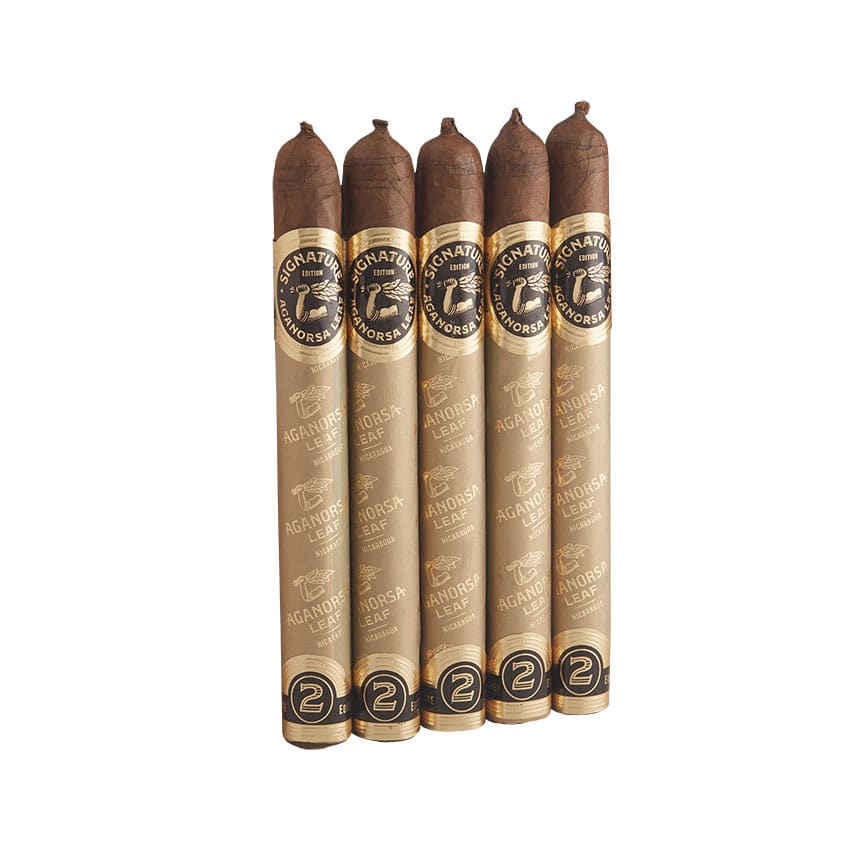 Aganorsa Leaf Signature Selection Maduro Corona Gorda | Corona Gorda | Pack of 5