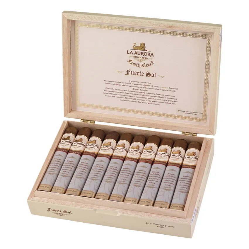 La Aurora Family Creed Fuerte Sol Gran Toro Maduro | Gran Toro | Box of 20