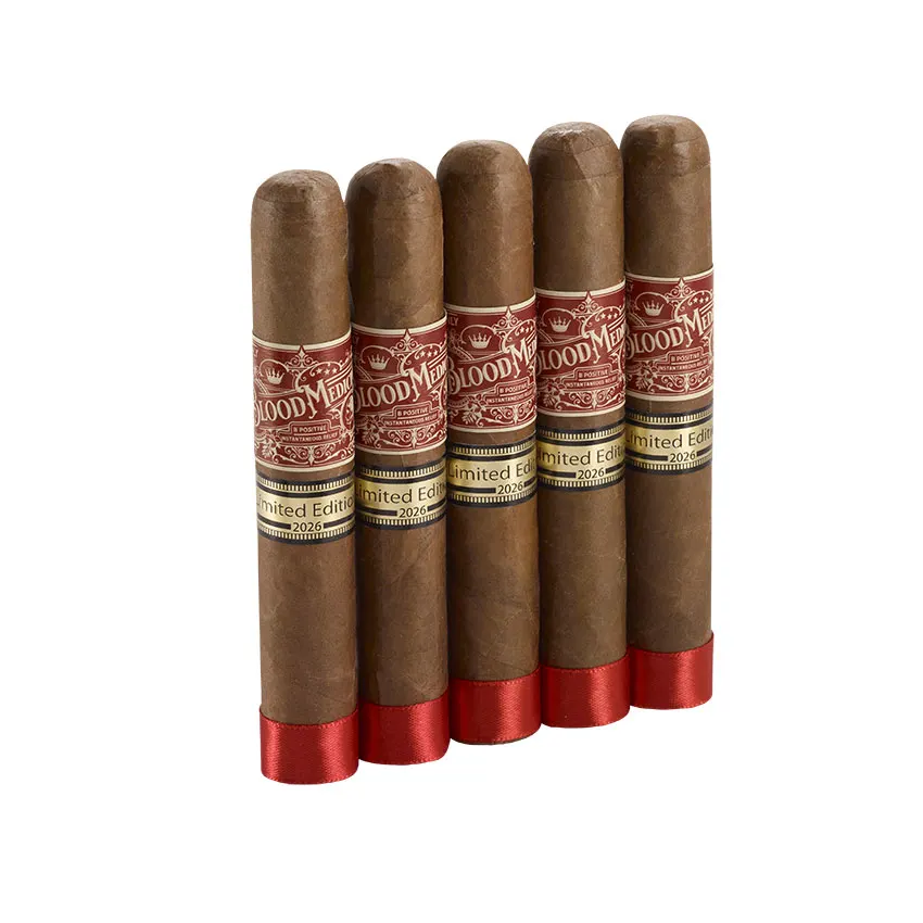 Crowned Heads Blood Medicine B Positive 5.5x56 LE 2026 Maduro | Gordo | Pack of 5