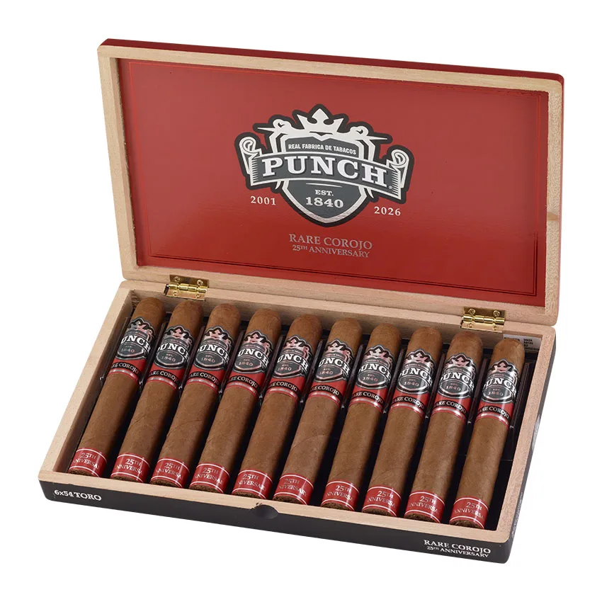 Punch Rare Corojo 25th Anniversary Toro Maduro | Toro | Box of 10