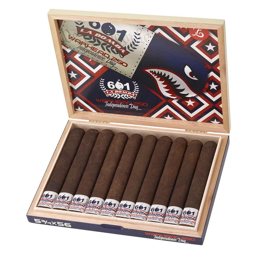 601 La Bomba Warhead 250 Independence Day Robusto Extra Dark Natural | Gordo | Box of 10