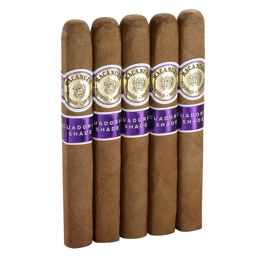 Macanudo Ecuadorian Shade Toro Natural | Toro | Pack of 5