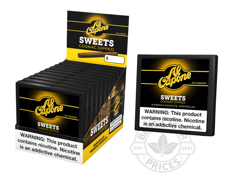Al Capone Sweets Cognac Unfiltered 2x Deal - Small Packs: 100 Cigarillos
                                                                     
                                       1-2 Week