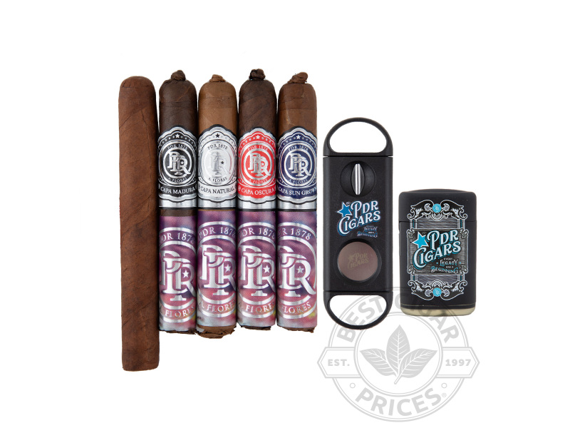 PDR 1878 Sampler With Small Batch Exclusive, Cutter & Lighter - 5 Cigars with Accessory