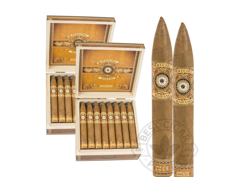 Perdomo Habano Bourbon Barrel-Aged Connecticut Torpedo - 48 Cigars