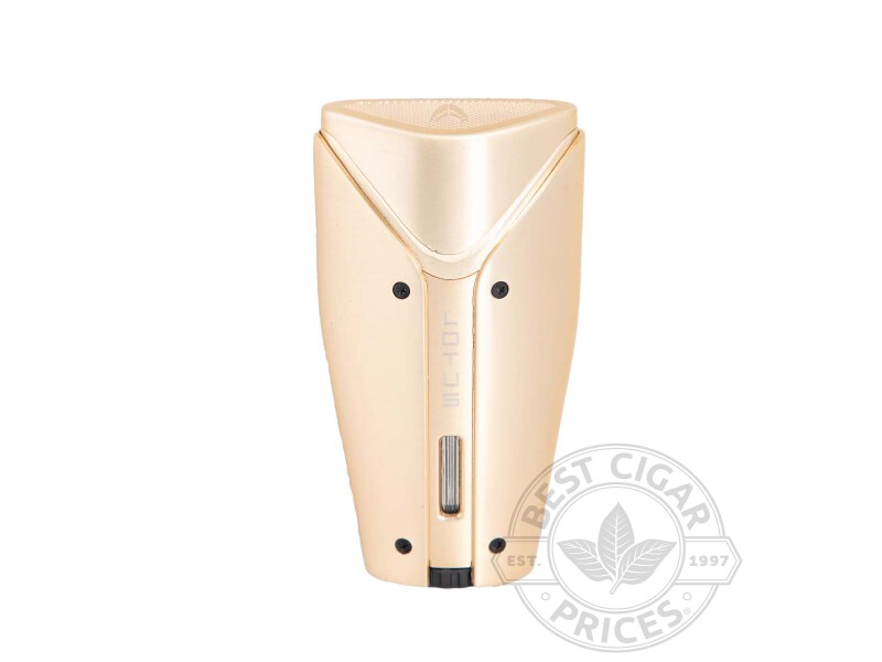 Lotus Romulus Triple Torch Lighter Satin Gold - Box of 20