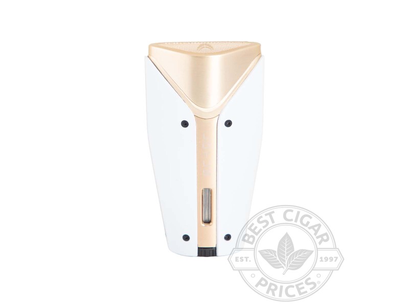 Lotus Romulus Triple Torch Lighter White &amp; Gold - Box of 20