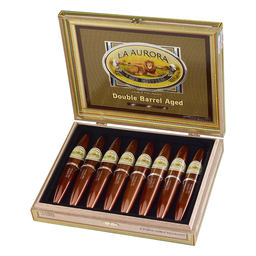 La Aurora Preferido 1903 Double Barrel Aged Tubo Natural | Perfecto | Box of 8