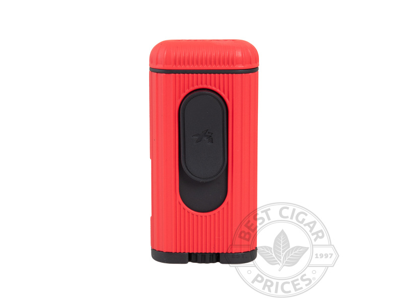 Xikar Hedron Lighter Hybrid Jet/soft Flame Red And Black - Box of 20