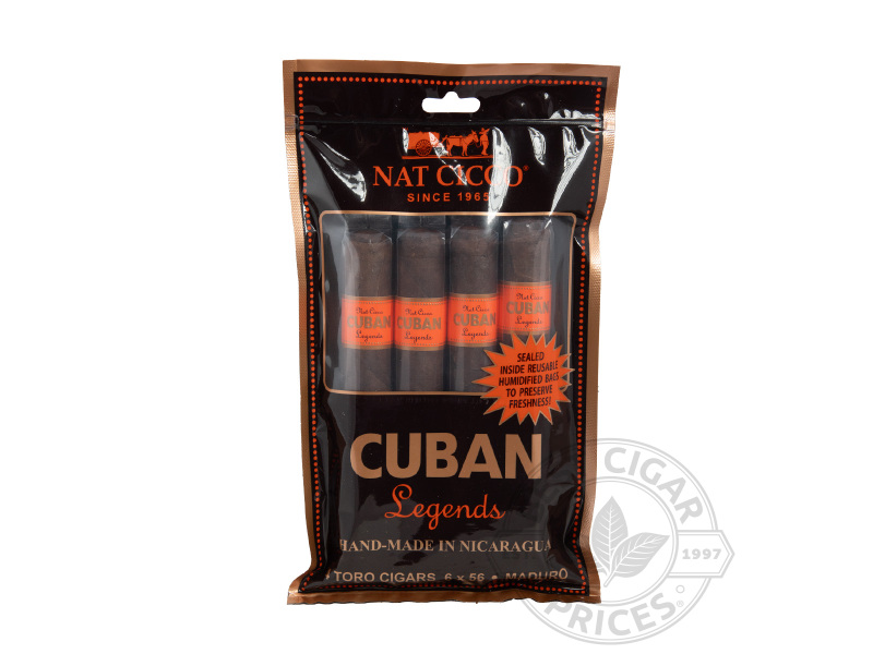 Nat Cicco Cuban Legends Maduro Toro Fresh Pack  5 Packs Of 4 - 4 Cigars