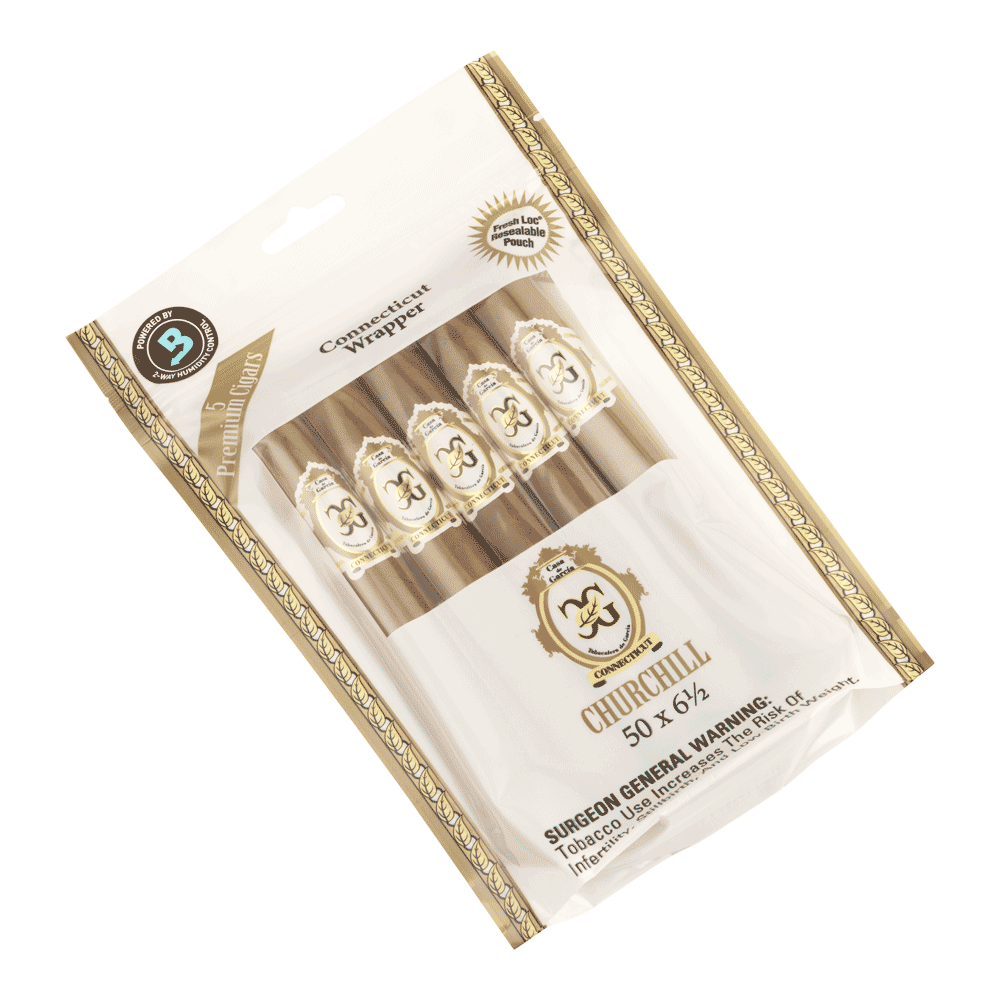Casa de Garcia Connecticut Churchill Fresh Loc 5-Pack / 6.5 x 50 Bundle of 20