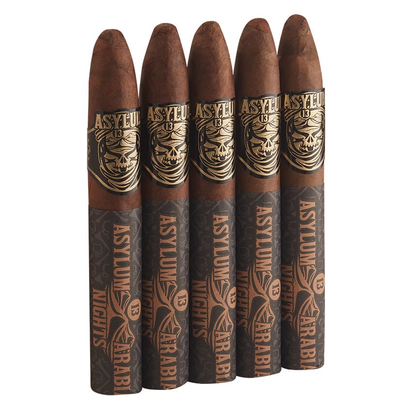 Asylum 13 Arabian Nights 54x6 Maduro | Belicoso | Pack of 5