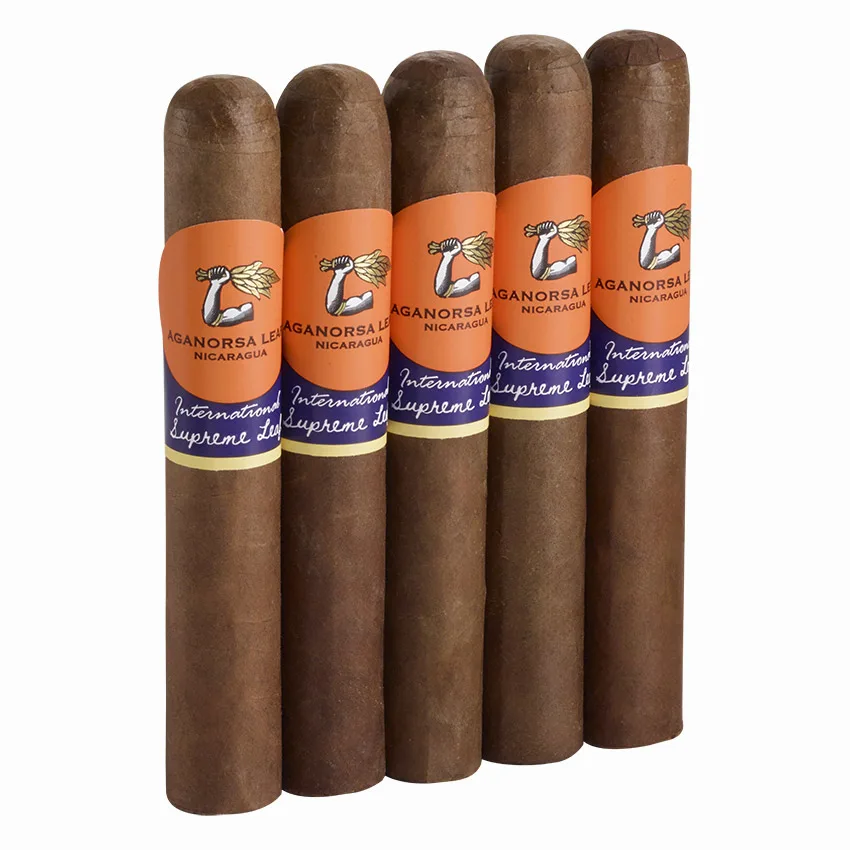 Aganorsa Leaf Supreme Leaf International Inter-Robusto Natural | Robusto | Pack of 5