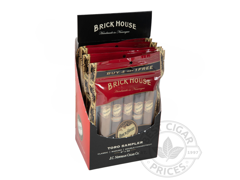 Brick House Fresh Pack Toro Sampler - 5 Packs Of 5 - Sealed Packs - 25 Total Cigars