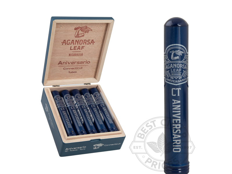 Aganorsa Leaf Aniversario Connecticut Toro Tubo Cigars - 10 Cigars