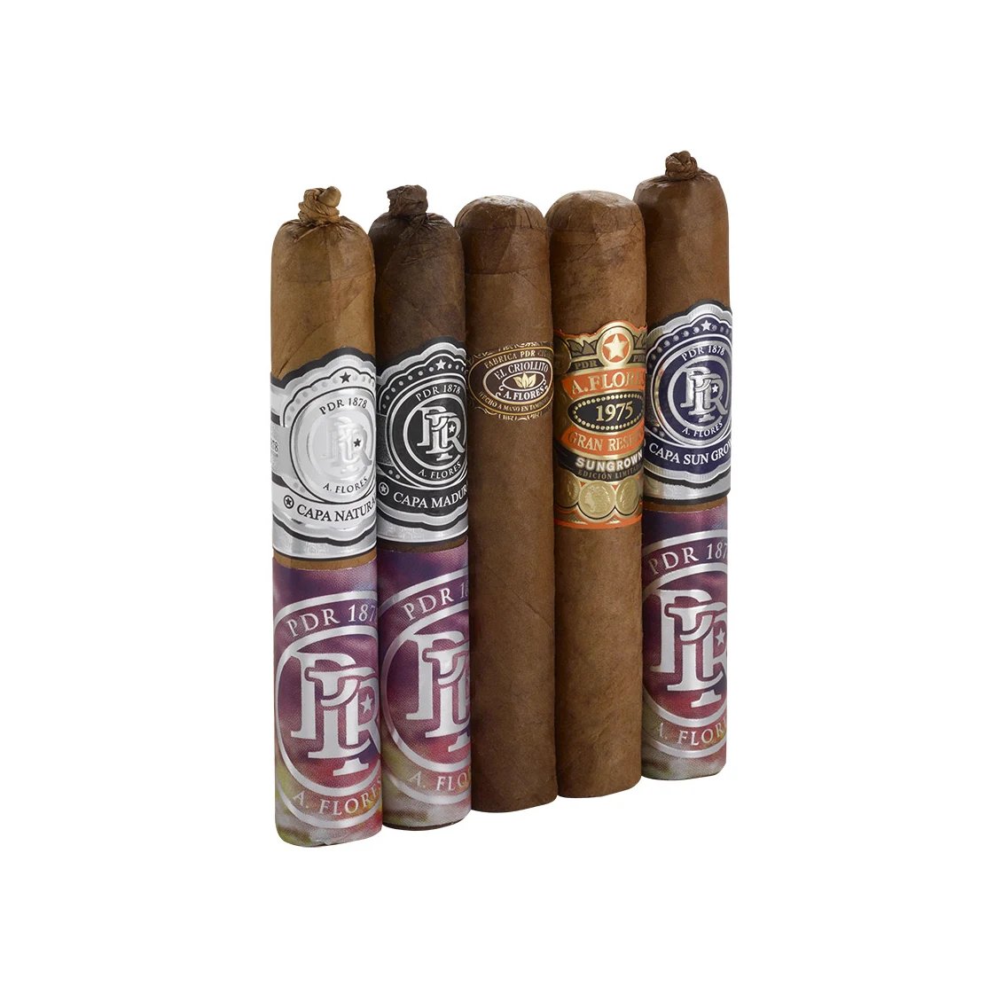 PDR Fresh Pack Robusto 5 Cigar Version A Varies | Robusto | Sampler of 5