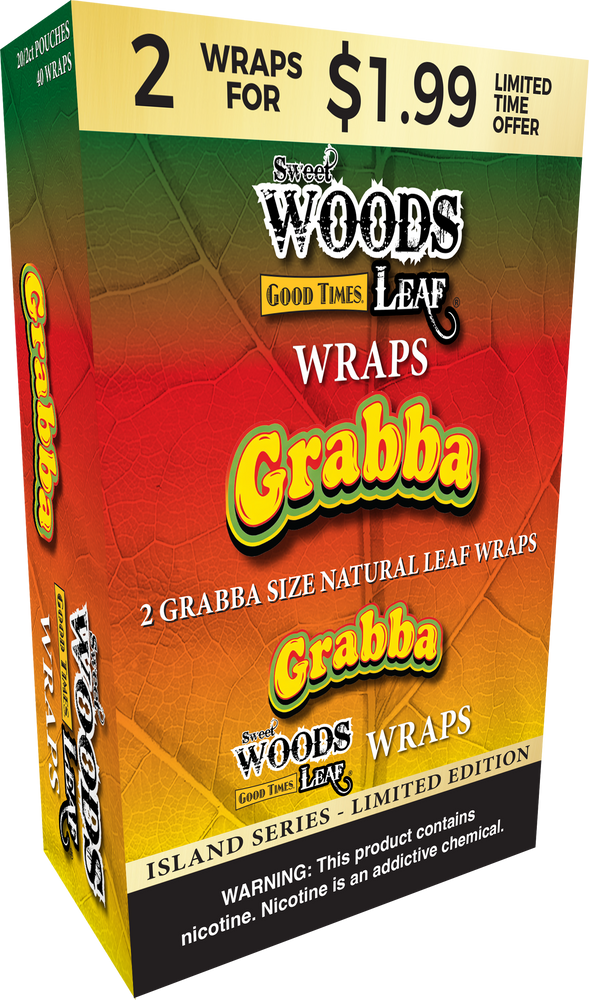 Sweet Woods Grabba Wraps | Grabba Caribbean Vibes | Box of 40