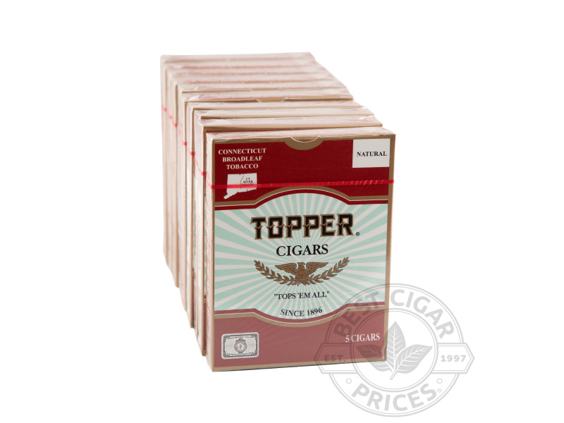 Topper Broadleaf Natural - Carton - 50 Total Cigars