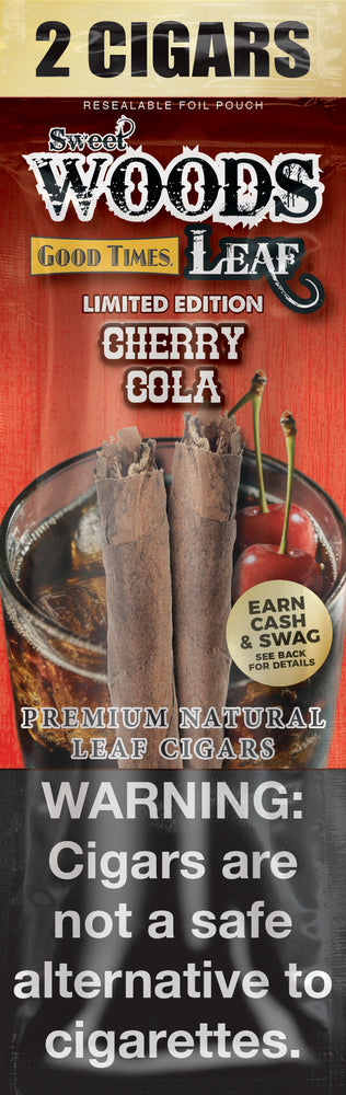 Sweet Woods Cherry Cola | Leaf Wraps | Box of 40