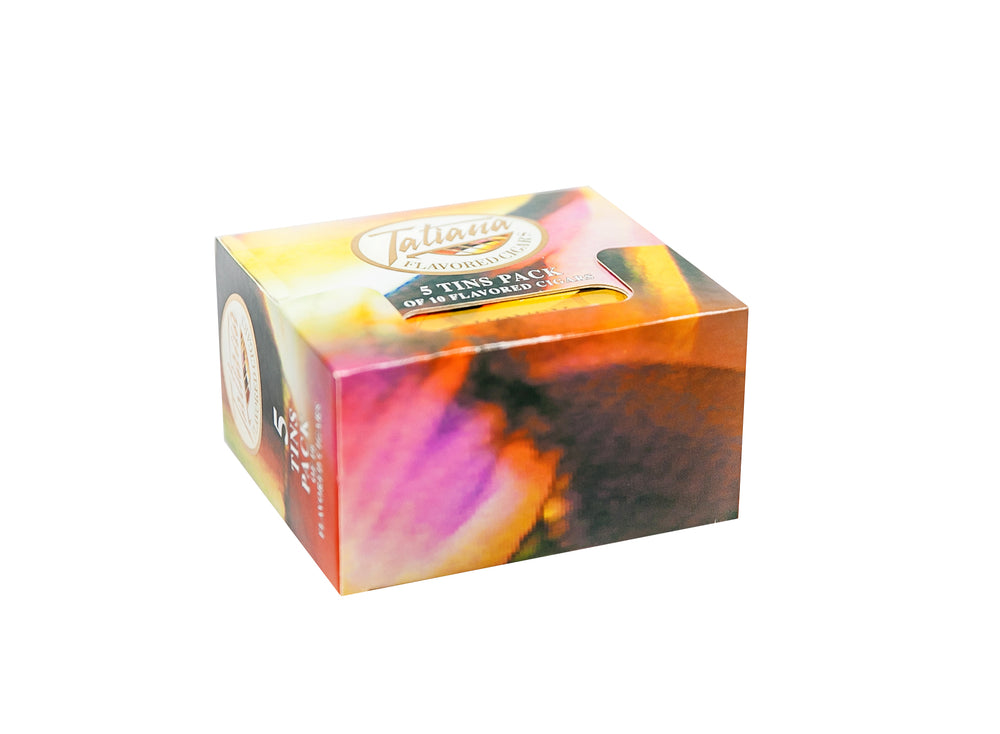 Tatiana Mini Tins (3.5" X 26) 5 Tins of 10 | Rum (3.5" X 26) | Box of 50