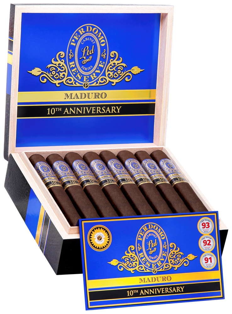 Perdomo Reserve 10th Anniversary Box-Pressed Maduro | Robusto (5.0"x54) | Box of 25