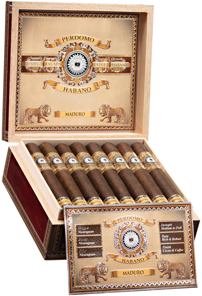 Perdomo Habano Bourbon Barrel-Aged Maduro | Robusto (5.0"x54) | Box of 24