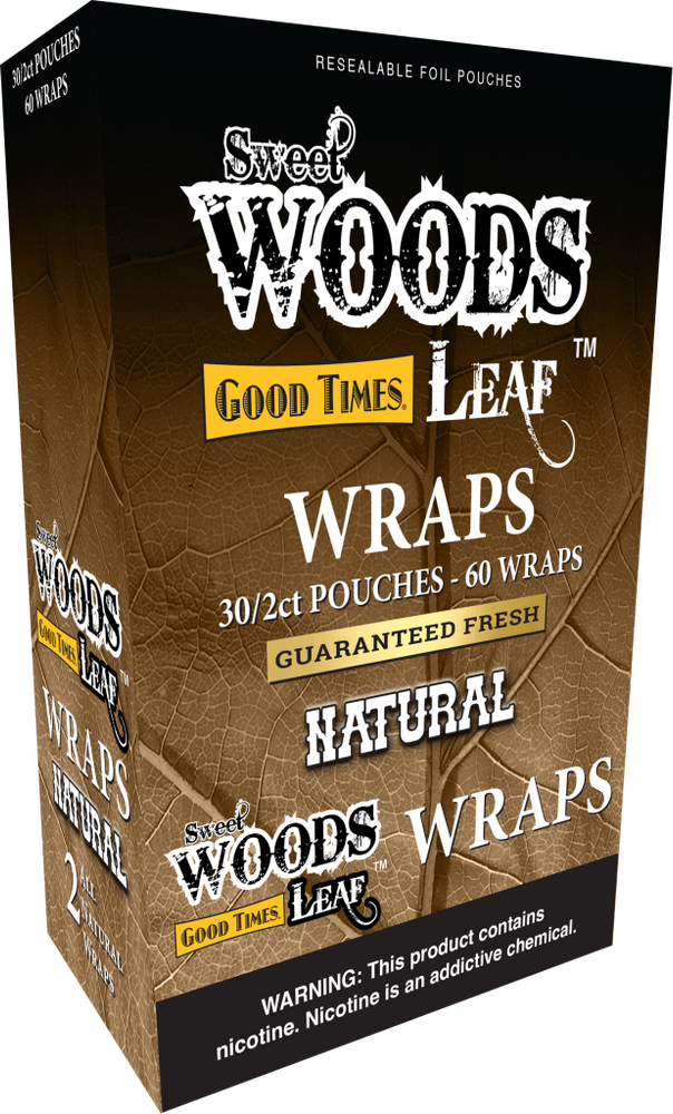 Sweet Woods Leaf Wraps 60ct | Honey Berry