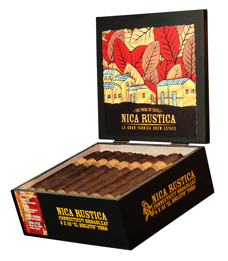 Nica Rustica Broadleaf | El Brujito (Toro) (6.0"x52) | Box of 25