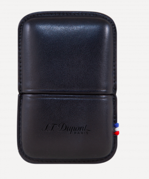 S.T. Dupont Ligne 2 Leather Lighter Case | Black