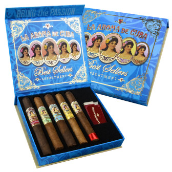 La Aroma de Cuba Best Sellers Box/5 + Torch Lighter