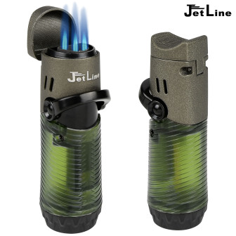 JetLine J-Jet Triple Flame Lighter- Green Lighter