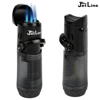 JetLine J-Jet Triple Flame Lighter- Black Lighter