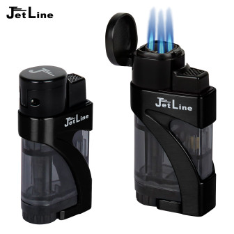 JetLine Phantom Triple Flame Lighter - Black Lighter