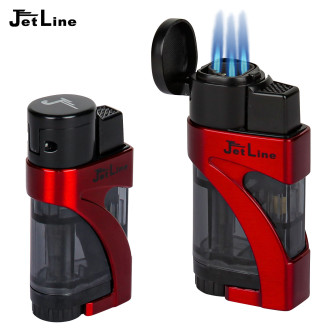 JetLine Phantom Triple Flame Lighter- Red Lighter