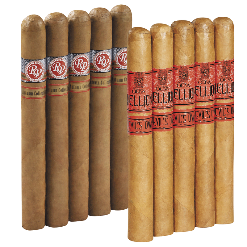 Double Down Smooth To Medium Connecticut Oliva vs Rocky Patel Churchill 10-Cigar Sampler