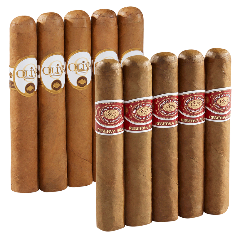 Double Down Smooth To Medium Connecticut Romeo vs Oliva Robusto 10-Cigar Sampler