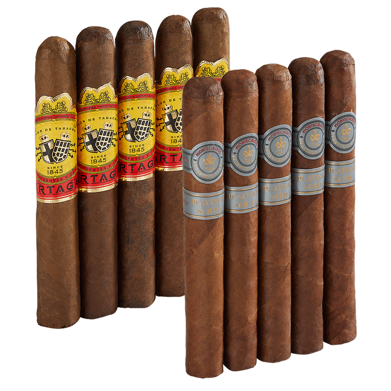 Double Down Smooth To Medium Montecristo vs Partagas 10-Cigar Sampler