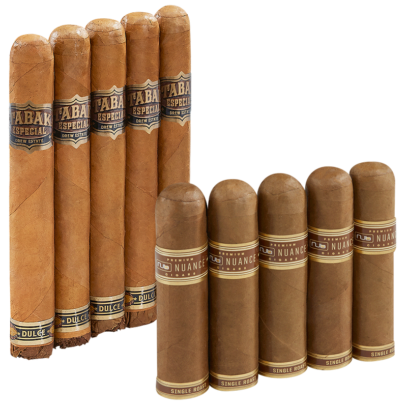 Double Down Connecticut Infused Tabak Especial vs Nub Nuance Toro 10-Cigar Sampler