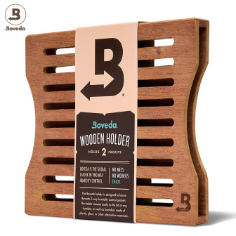 Boveda Slim Wood Holder (2-pk/Side-by-Side) Humidification