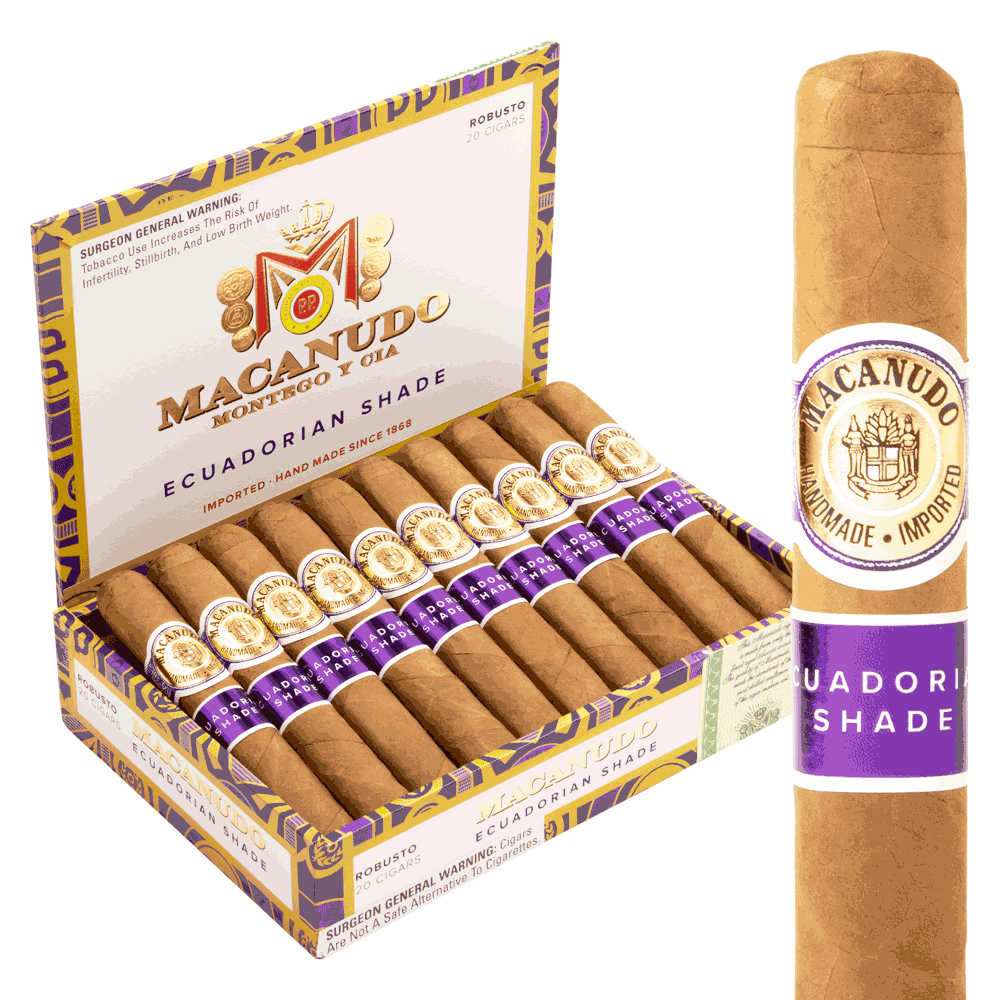 Macanudo Ecuadorian Shade Robusto Box Pressed / 5 x 50 Box of 20