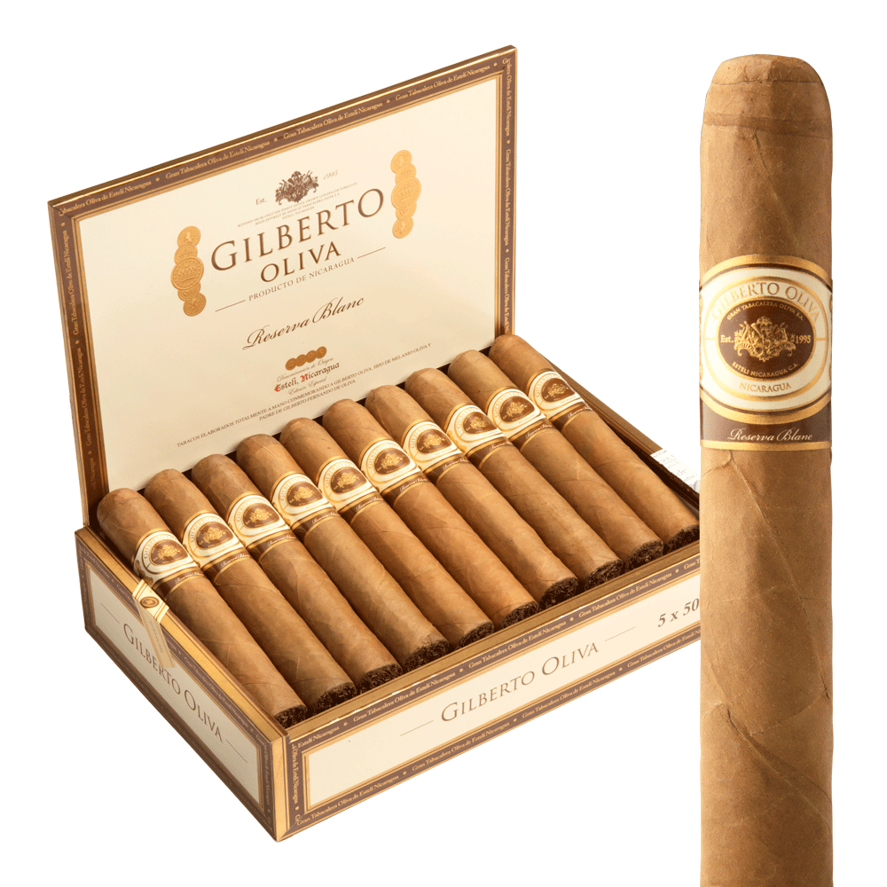 Gilberto Oliva Reserva Blanc Robusto / 5 x 50 Pack of 5