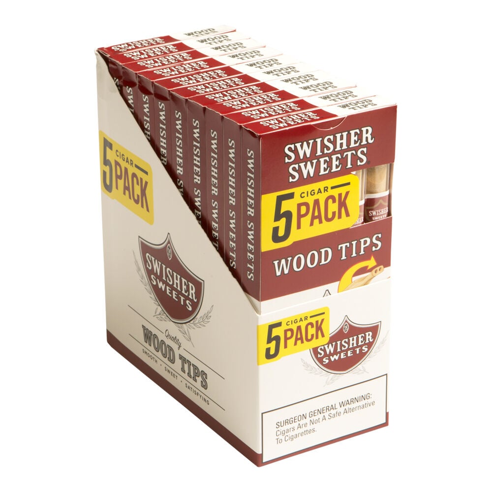 Swisher Sweets Wood Tips / 5 x 30 10 Packs of 5 (50 total)