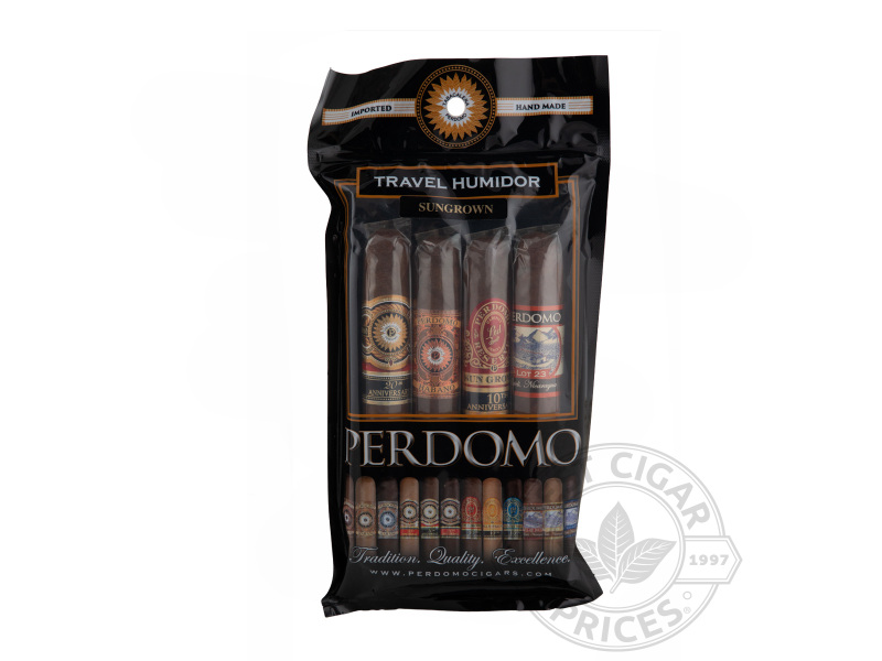 Perdomo Sun Grown Humidified Travel Sampler - 4 Cigars