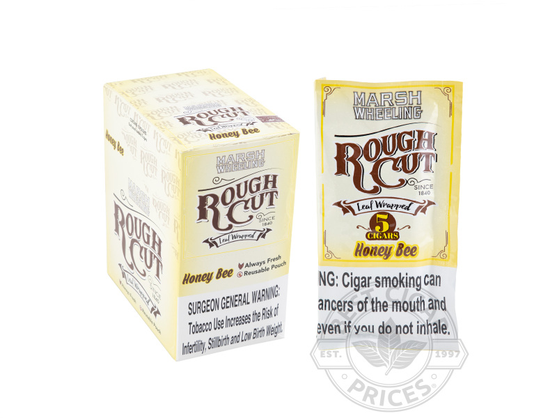 Marsh Wheeling Rough Cut Honey Bee - Small Packs: 50 Cigarillos
