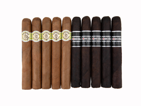 BCP Battle Packs - Cohiba Black Vs. Macanudo Cafe Sampler - 10 Cigars