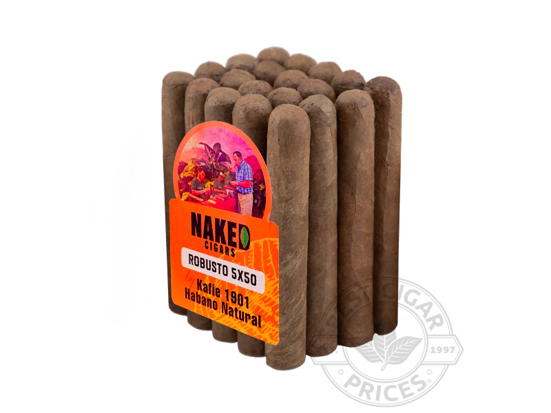 Naked Cigars Natural Robusto By Kafie 1901 - Bundle - 20 Total Cigars
