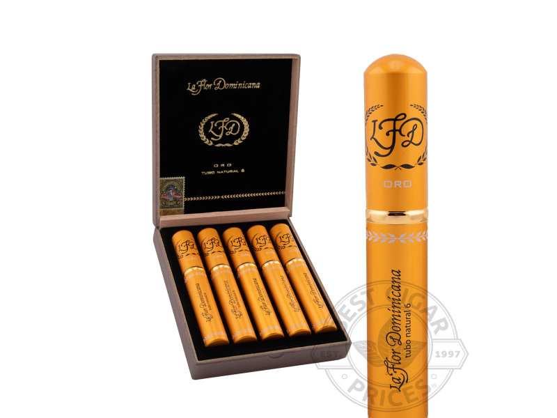 La Flor Dominicana Oro Tubos No. 6 Natural - Box of 5