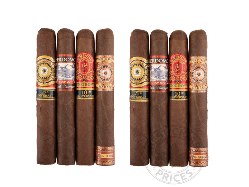 Perdomo Sun Grown Humidified Travel Sampler 2x Deal - 8 Cigars